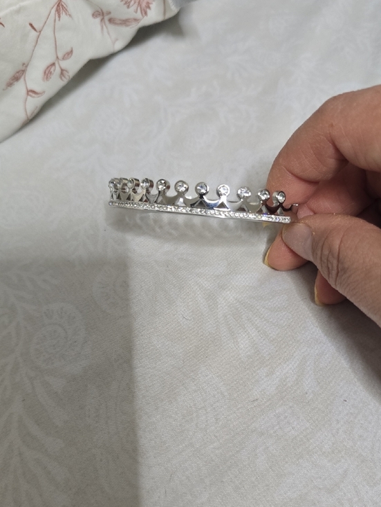Accessories - Silver Crystal Crown Bangle Set